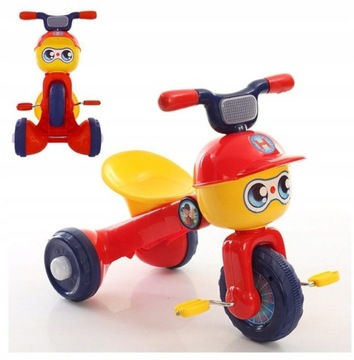 Трехколесный велосипед с педалями, СКЛАДНОЙ, светодиодные цвета.