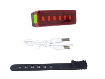 Tylna lampka rowerowa czerwone światło led niezbędna usb wysoka jakość