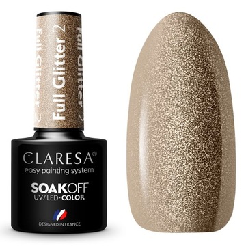 Lakier Hybrydowy Brokatowy Claresa Full Glitter 2