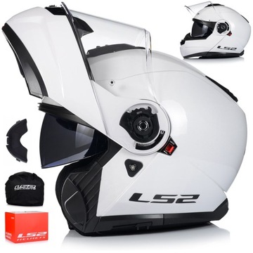 KASK SZCZĘKOWY/MODUŁOWY LS2 FF908 STROBE II SOLID WHITE-06 L