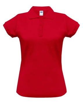 Polówka damska polo REGULAR JHK czerwona 3XL