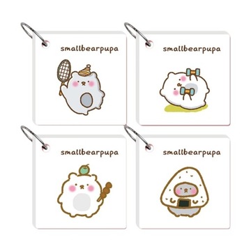 4 Pcs Cartoon Iron Ring Note Memo Pads 80