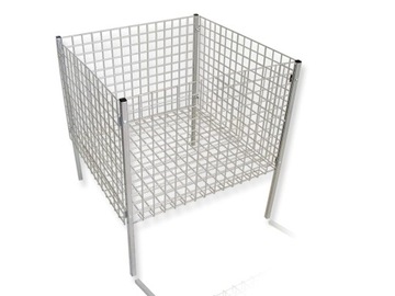 KOSZ WYPRZEDAŻOWY NA PROFILACH CHROMOWANY 80x80cm