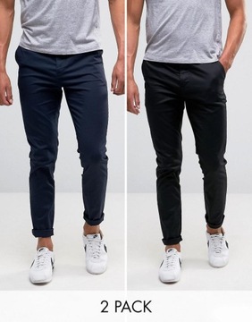 144A046 A05 GRANATOWE SPODNIE CHINOS W26 L30S