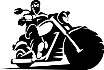 Naklejka na samochód MOTOCYKLISTA 10 X 14,9 CM