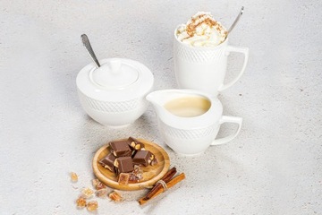 Сахарница 340 мл и молочник 280 мл WILMAX белый фарфоровый набор