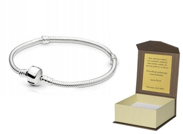 Bransoletka srebrna 20cm do CHARMS + GRATIS B181