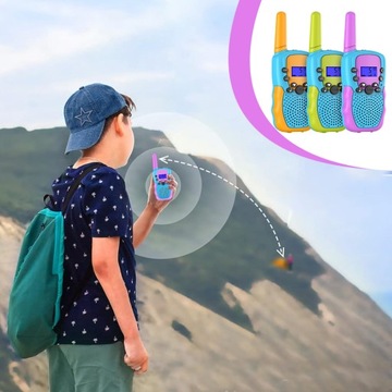 KOMUNIKATORY DLA DZIECI Z LATARKĄ I EKRANEM LCD 3 SZTUKI