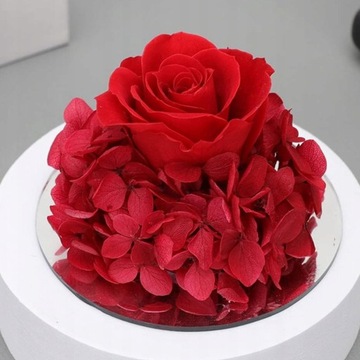 ВЕЧНАЯ РОЗА В СТЕКЛЕ СО СВЕТОДИОДНОЙ ПОДСВЕТКОЙ ФИГУРКА АНГЕЛА ПОДАРОК ​​НА ДЕНЬ МАТЕРИ