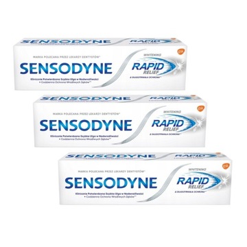 Sensodyne Pasta do zębów Wybielająca Rapid Whitening Wrażliwe Zęby 75ml x3