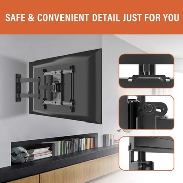 SOLIDNY UCHWYT ŚCIENNY DO TV OBROTOWY 32-70' REGUL