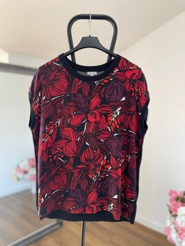 Jigsaw sweterkowy top z jedwabnym przodem M