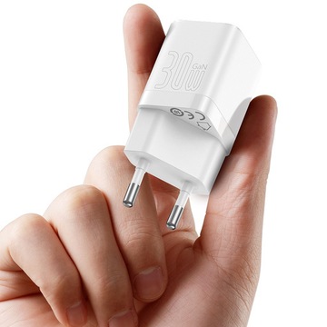 Сетевое зарядное устройство Baseus GaN3 1C USB-C Type-C PD QC4.0 30 Вт, 3 А, FAST