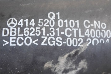 MERCEDES-BENZ VANEO 414 PŘÍVOD WAZ CHLADIČŮ MIEDZYSTOPNIOWEJ 4145200101 1