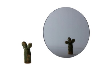 Lustro grafitowe makramowe do makramy szlifowane okrągłe fi 25 cm fi 250 mm
