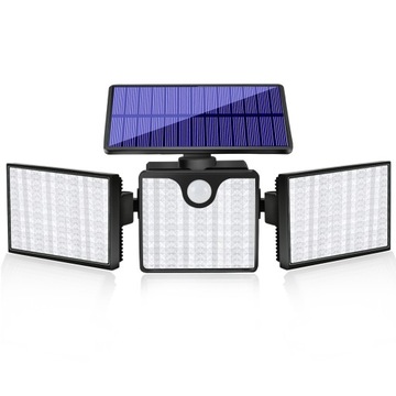 LAMPY SOLARNE ZEWNĘTRZNE TRZY ŚWIATŁA GŁÓWNE266LED