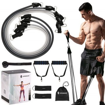 ZESTAW 5 GUM OPOROWYCH DO ĆWICZEŃ WORKOUT BANDS GUMY FITNESS WYSOKA JAKOŚĆ