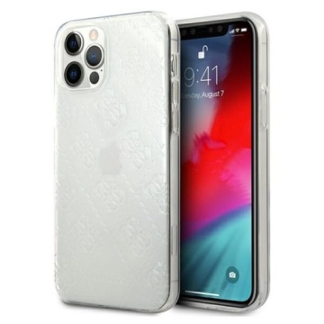 Guess Pattern pouzdro Clear kryt obal na iPhone 12/12 Pro