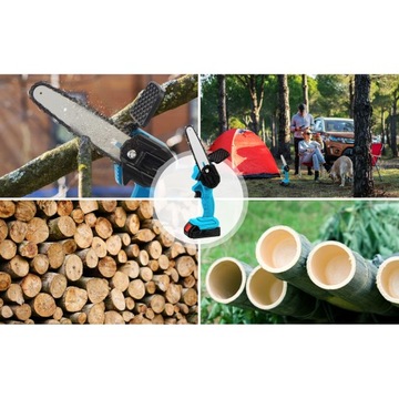 АККУМУЛЯТОРНАЯ ЦЕПНАЯ ПИЛА 6 ДЮЙМОВ, НАБОР 2XAKU + ЦЕПЬ 3X6 ДЮЙМОВ