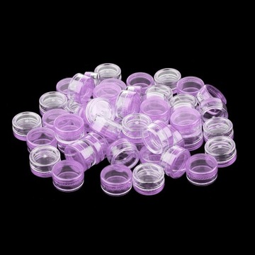 50 paczek plastikowych słoików do różu przenośny fioletowy