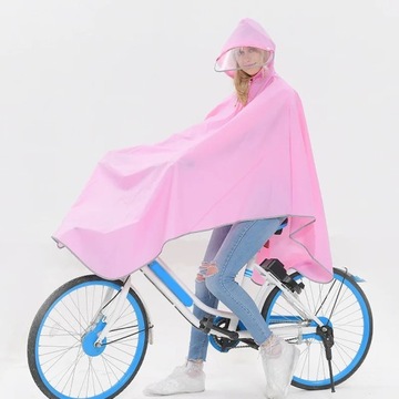 Safe reflective edge Bicycle Raincoat Rain Coat Poncho Hooded Windproof