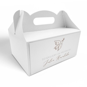 Коробка для торта 10 шт. Персонализация Спасибо 1-е причастие УЗОРЫ