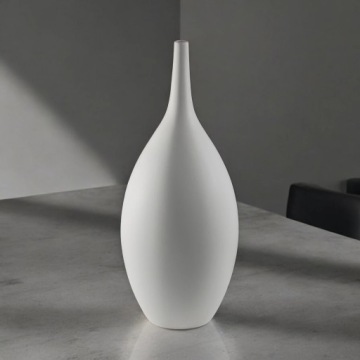 Высокая напольная ваза Современная белая керамика