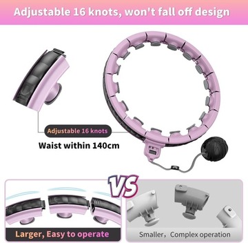 AGOKUD HULA HOP СО СЧЕТЧИКОМ 16 РОЗОВЫЙ 83249