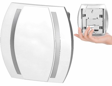 Dzwonek Przewodowy do Drzwi GONG 230V Dwutonowy BIM-BAM Biało Srebrny