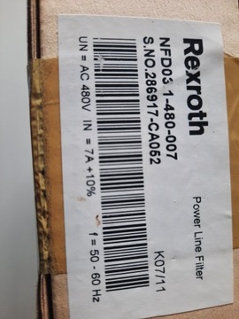 FILTR NFD03.1-480-007 REXROTH INDRAMAT ID4438