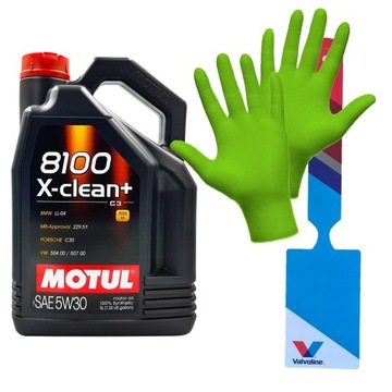 Olej MOTUL 8100 X-CLEAN+ 5W30 C3 5L BMWLL-04 VW 504/507 ORYGINAŁ GRATIS