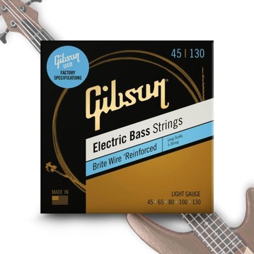 Struny do gitary basowej 45-130 Gibson SBG5-LSL Long Scale