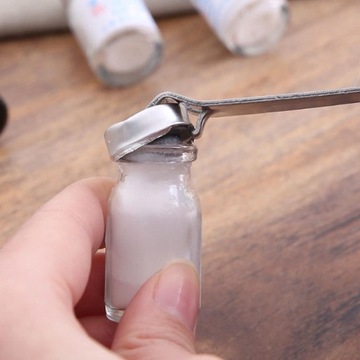 Мини-открывалка для бутылок, открывашка для пероральных флаконов с жидкостью, портативный металлический съемник для флаконов