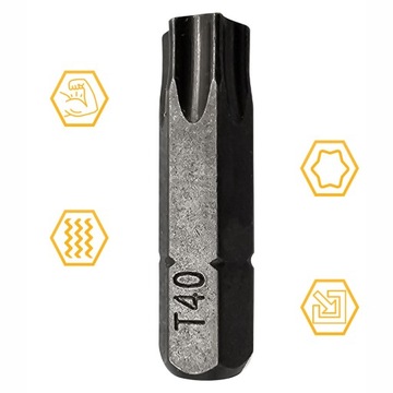 TX40 НАКОНЕЧНИКИ ДЛЯ ОТВЕРТКИ 25 мм STAR TORX COBIT 1 шт.