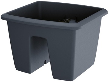 ЦВЕТОЧНЫЙ ГОРШОК ДЛЯ БАЛКОНА 40 13 Л RESPANA АНТРАЦИТОВЫЙ