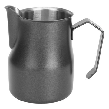 Dzbanek do spieniania mleka ze stali nierdzewnej 304, 350ML, czarny