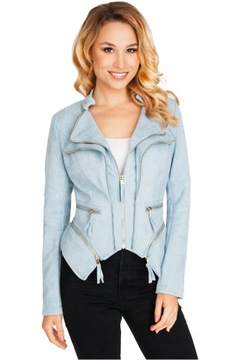 КУРТКА КОЖАНАЯ ЖЕНСКАЯ, ЗАМШЕВАЯ, ПЕРЕХОДНАЯ, ЧЕРНАЯ