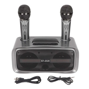 st?2028 portable karaoke speaker system bluetooth karaoke machine with 2 mi