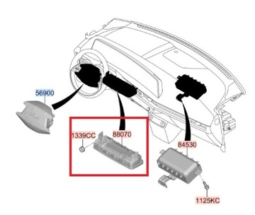 AIRBAG ULOŽENÍ KOLENO KIA EV6 USA NOVÁ ORIGINÁL