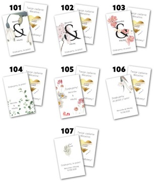 Задания на свадебные скретч-карты для гостей Благодарность гостям на свадьбе х20