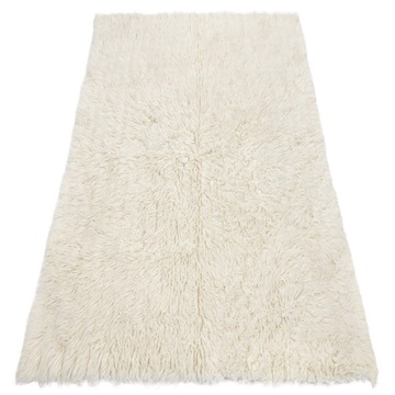 FLOKATI wełniane białe/krem 110x170 cm #FL043