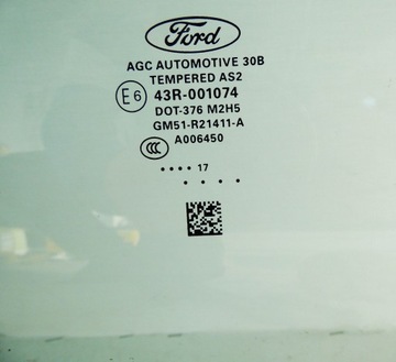 SKLO (OKNO) PŘEDNÍ DVEŘE LH FORD C-MAX USA 17R HYBRID