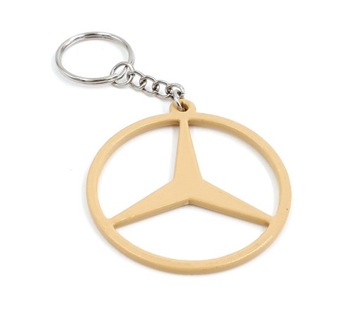 Brelok do kluczy - Mercedes. Beżowy. Duży.