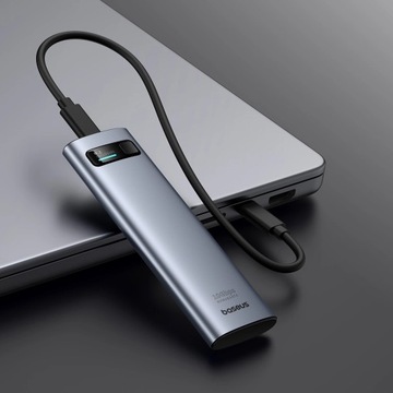 Kieszeń na dysk SSD Baseus FlyJoy Series M.2 NVMe / M.2 SATA 10 Gb/s - szar