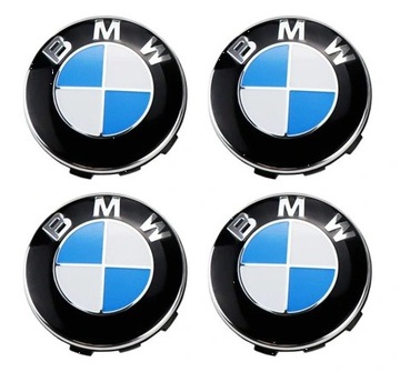 Центральные колпаки для BMW, 4 шт 56мм, эмблемы, значки на диски, эмблема на диск.