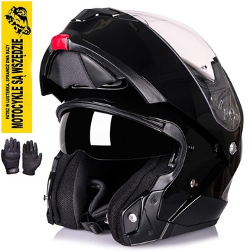 HJC KASK SZCZĘKOWY C91 CZARNY POŁYSK XS GRATISY