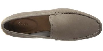 Clarks Reazor Edge Mokasyny brązowe skórzane nubukowe 41