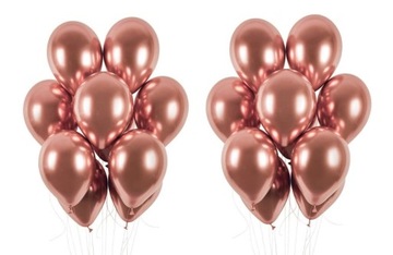 Balony shiny lateksowe 20 szt. rose gold 5 cali