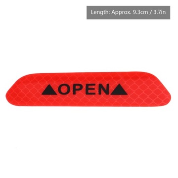 4 szt. Samoprzylepne odblaskowe naklejki ostrzegawcze na drzwiach samochodu