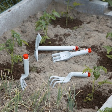 Łopatka ogrodowa miarka plastik praca grządki
